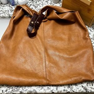 Nardelli Large Brown Italian Hobo Tote NWT